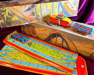 Vintage Marke Technofix Tin Train Toys Two In Original packaging