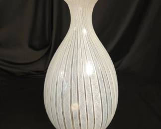 Murano Zanfirico Glass Vase