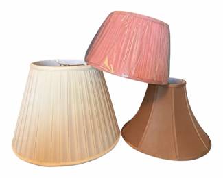 Set Of 3 Vintage Mismatched Lamp Shades