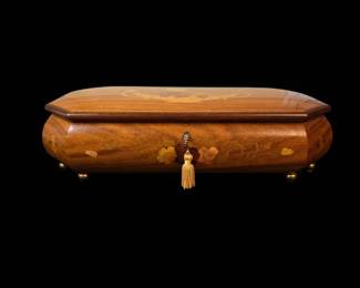 Vintage Italian Inlaid Music Jewelry Box
