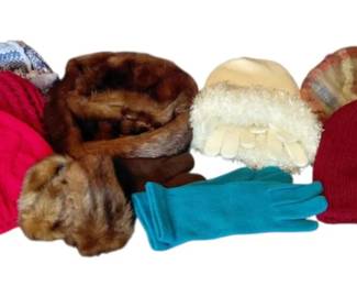 Ladies Vintage Hat And Glove Collection