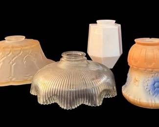 Four Vintage Lamp Shades