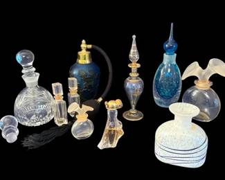 Waterford, Givenchy, Giorgio, Chloe, And Other Decorative Perfume Bottles