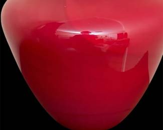 Vtg. Nourot Red Glass Vase