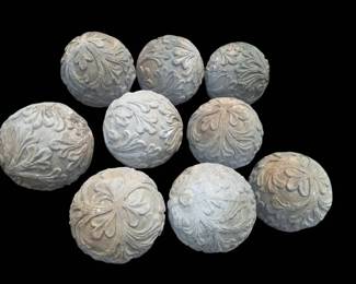 9 Concrete Lawn Balls