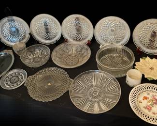 Porcelain, Wexford, Federal Anchor Hocking Glass Plates