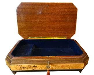 Vintage Italian Sorrento XL Marquetry Music Box Swiss Reuge Movement