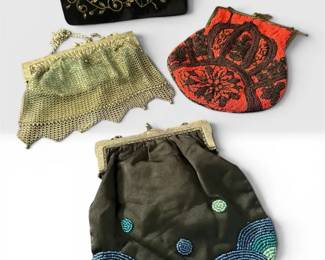 Four Distinctly Different Vintage one Possibly Antique Purses