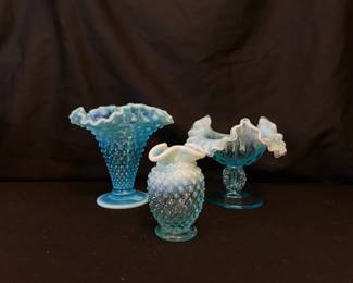 Fenton Blue Glass And Fenton Style Collection