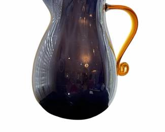 Large Amethyst Blenko Glass Pitcher