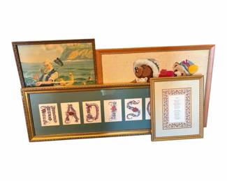 Vintage Collection Of Framed Pictures And Art