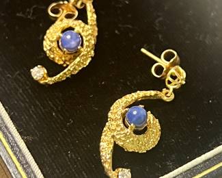 Blue Saphire and 14kt gold 