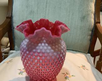 Large Fenton glass vase