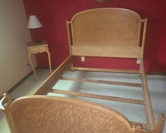 Bird's-eye maple full-size bed