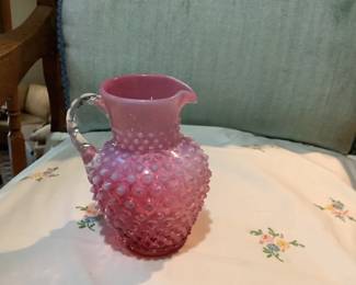 Fenton glass pitcher
