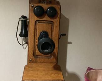 Antique wall telephone