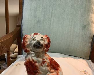 Antique spaniel dog figurine
