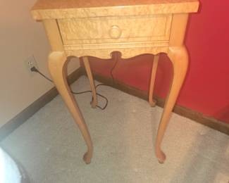Bird's-eye maple side table