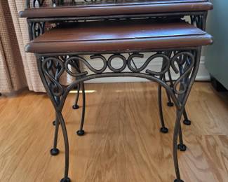 Wrought iron nesting tables