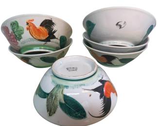 Chinese "Gongji Wan" Rooster Rice Bowls