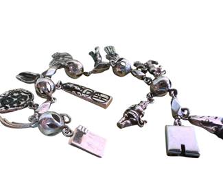 Mid-Century Guatemalan tory charm bracelet