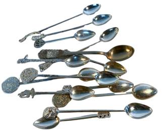 Vintage souvenir spoons - 900 Silver