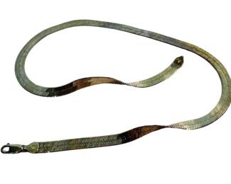 Vintage sterling silver herringbone (snake) chain