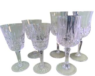 Mix of six crystal stems including Waterford