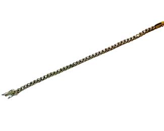Sterling two-tone diamond accent tennis bracelet