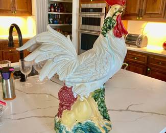 Large ceramic rooster