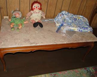 Marble top coffee table