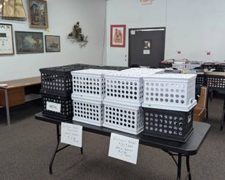 Folding tables $40.00 each Milk crates $5 each