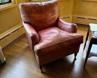Pair of Leather George Smith Club Chairs
