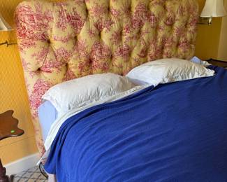 Queen Sized Upholstered Headboard and Mattress