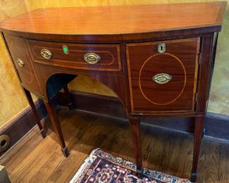 Bow Front Antique Hepplewhite Sideboard 49" W x 22"D