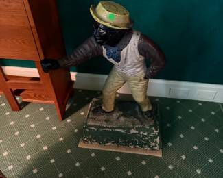 Antique Iron Lawn Jockey