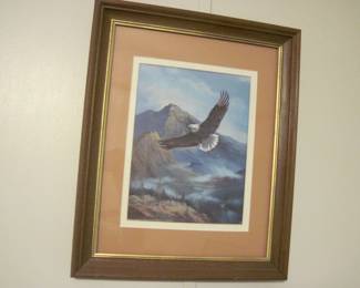 Framed Eagle Wall Art (2)
