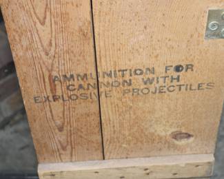 Interesting wooden packing box