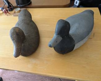 Hand carved duck decoys
