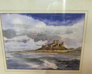 Signed English watercolor 