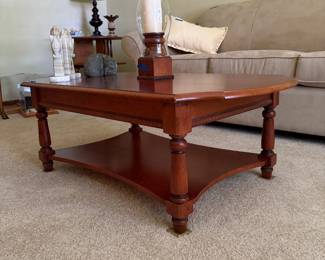 Hardwood coffee table