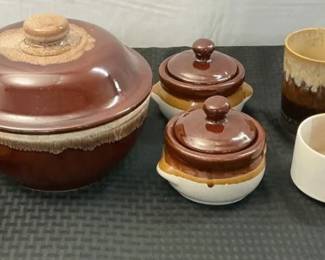 9 Pieces Of Glazed Stoneware