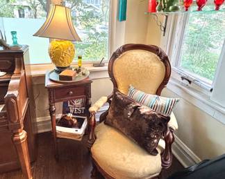 Antique Victorian Rococo Revival armchair