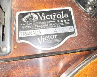 Victor Victrola Granada Antique Orthophonic Phonograph Record Cabinet
