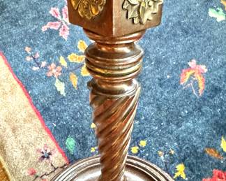 Barley Twist Pedestal Lamp Table