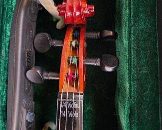 1/4 Size Student Violin Outfit with Bow, Case & Kun Shoulder Rest
