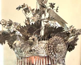 Haitian Vodou Ceremonial Metal Crown Folk Art Headdress