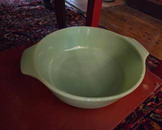 Fire-King Jade-ite Covered Casserole Dish with Lid