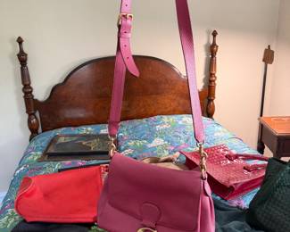 Coach Tabby Pebbled Leather Shoulder Bag in Raspberry with Signature C Hardware