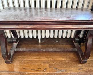 Wood Piano Bench with Scroll Legs